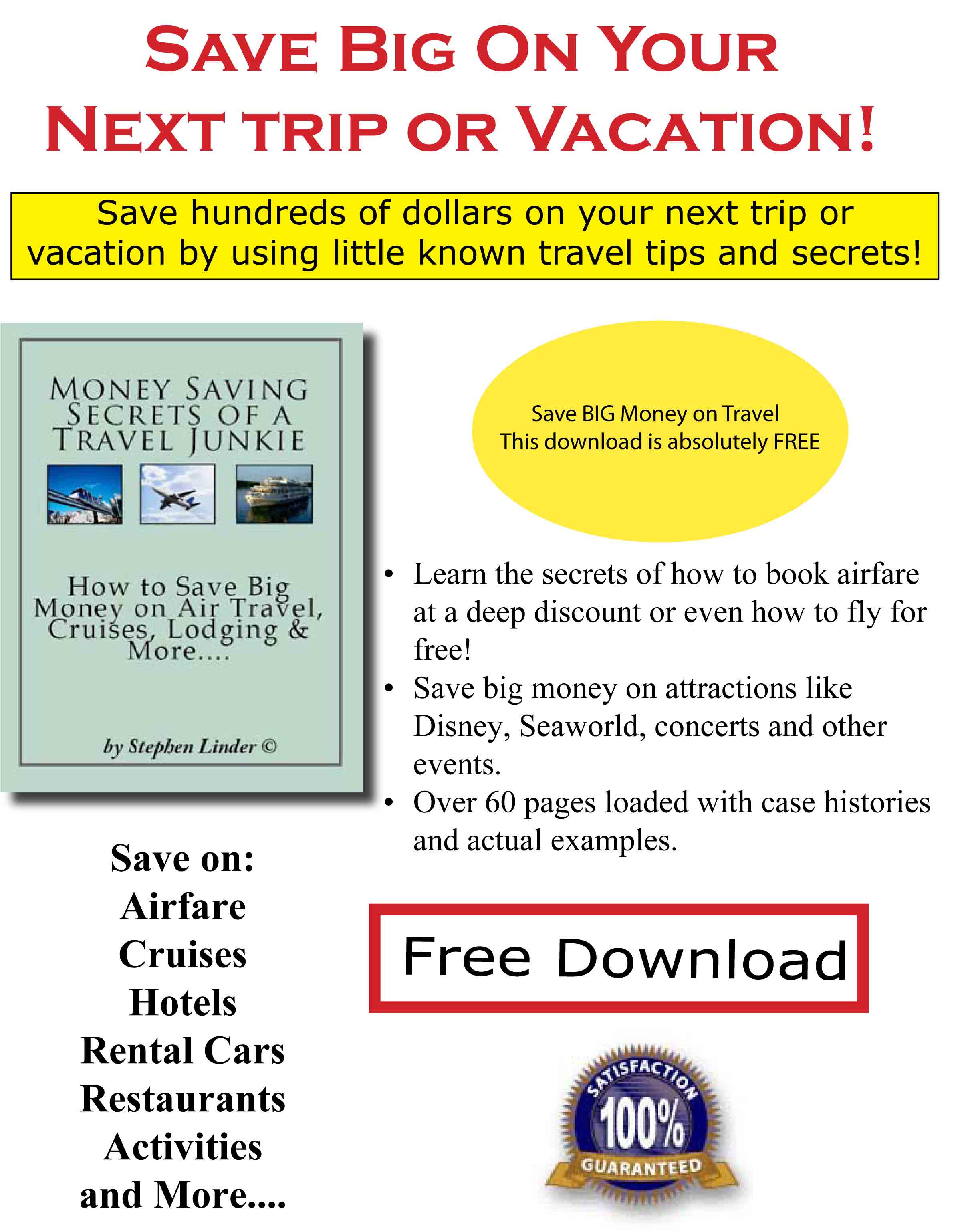 Free Travel, Discount Travel Tips