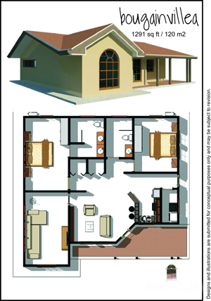 120 square foot model home