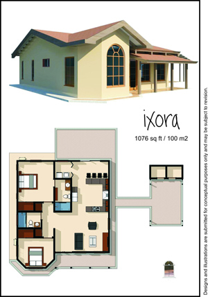 100 square meter model home