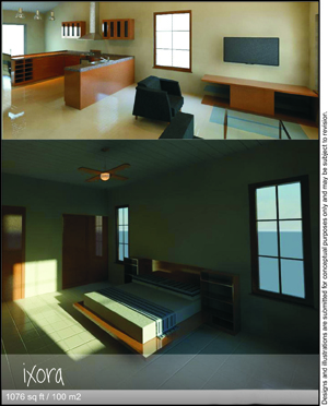 Ixora 3D interior Costa Rica home