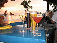 cocktails at the pool