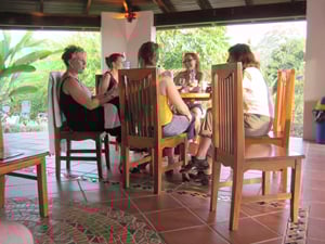 relaxing on the property tour