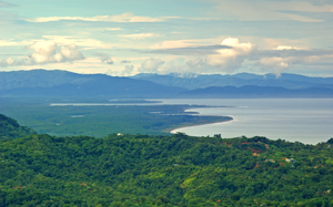 Ojochal and talamanca mountains looking at the Osa Peninsula