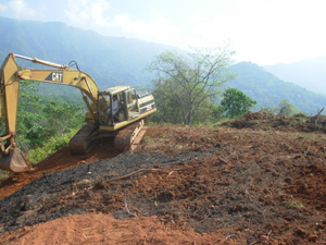 Site work on custom home