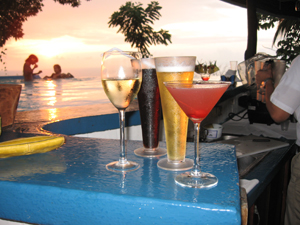 cocktails at the pool