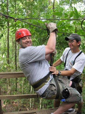 Zip line through the jungle, enjoy the outdoors, live longer