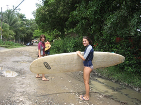 Surfing is the game in Dominical