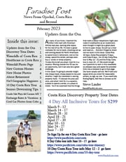 The cover photo of our February 2023 Costa Rica Newsletter 